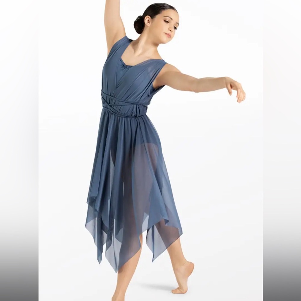 Balera Mesh Handkerchief Hem Dress #14292